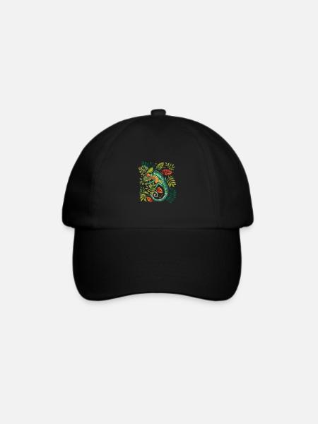 Chameleonaire A Rich Lizard für - Baseballkappe - Schwarz/Schwarz