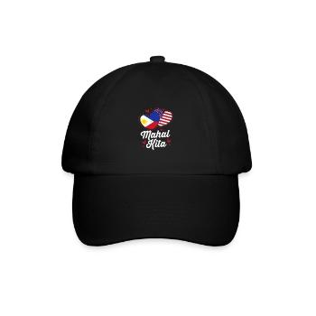 Philippinisch Philippinen - Baseballkappe - Schwarz/Schwarz - Vorne