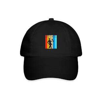 Zauberer Magie Magier - Baseballkappe - Schwarz/Schwarz - Vorne