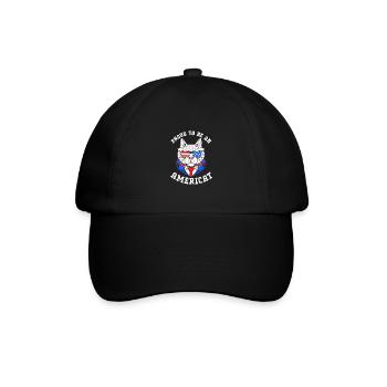 Vierter Juli Nationalfarben Nationalfeiertag USA - Baseballkappe - Schwarz/Schwarz - Vorne