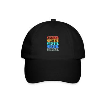 Autofahrer - Baseballkappe - Schwarz/Schwarz - Vorne