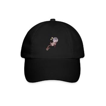space cat - Baseballkappe - Schwarz/Schwarz - Vorne