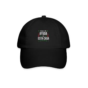 Latina Mutter Latino - Baseballkappe - Schwarz/Schwarz - Vorne