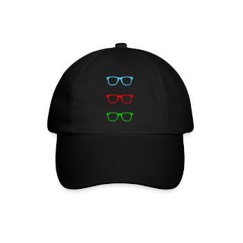brille - Baseballkappe - Schwarz/Schwarz - Vorne