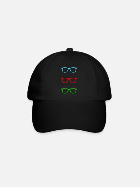 brille - Baseballkappe - Schwarz/Schwarz