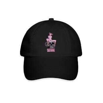 She-Devil 3 - Baseballkappe - Schwarz/Schwarz - Vorne