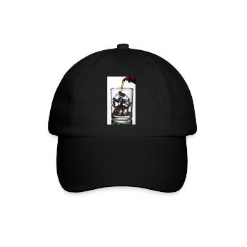 ColaEis - Baseballkappe - Schwarz/Schwarz - Vorne