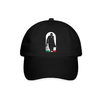 Italien Mafia Grafik - Baseballkappe - Schwarz/Schwarz - Vorne