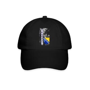 Bosnia - Baseballkappe - Schwarz/Schwarz - Vorne