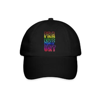 frankfurt rs regenbogen - Baseballkappe - Schwarz/Schwarz - Vorne