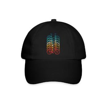 Rainbow Bike Stack Steigung - Baseballkappe - Schwarz/Schwarz - Vorne