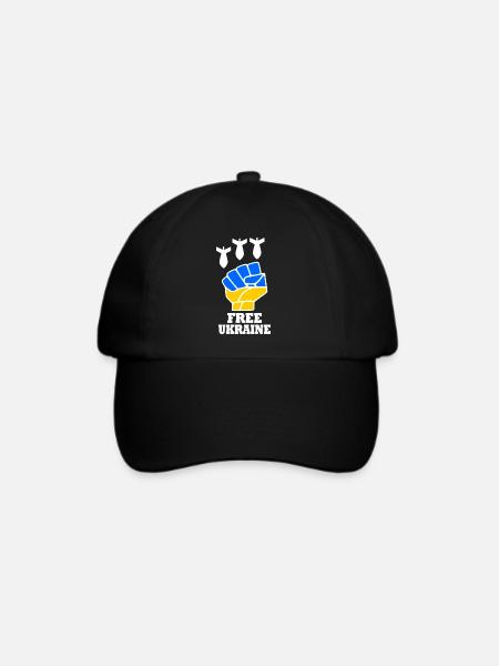 Ukraine - Baseballkappe - Schwarz/Schwarz