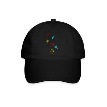Windrad Silhouette - Baseballkappe - Schwarz/Schwarz - Vorne