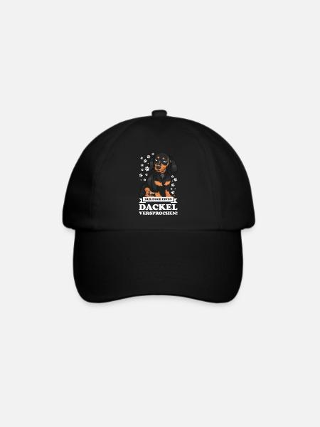 Dackel Hund Dackel Liebhaber Geschenk - Baseballkappe - Schwarz/Schwarz