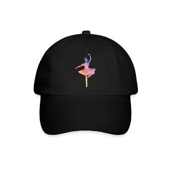 Ballett Silhouette - Baseballkappe - Schwarz/Schwarz - Vorne