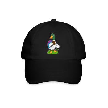 Ente Wanderer Rucksack Wandern - Baseballkappe - Schwarz/Schwarz - Vorne