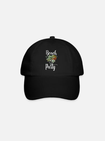Urlaub Wellen Insel Schön - Baseballkappe - Schwarz/Schwarz