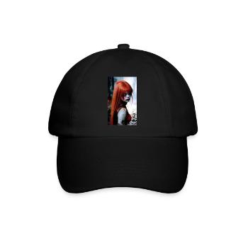 ARTWORK Redhair Girl - Baseballkappe - Schwarz/Schwarz - Vorne
