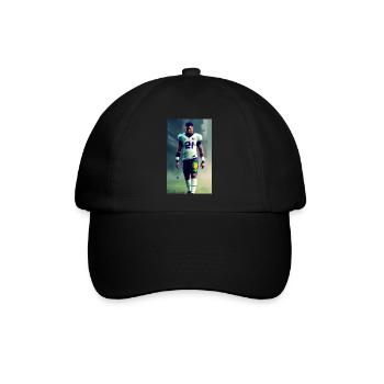 American Football Spieler - Baseballkappe - Schwarz/Schwarz - Vorne