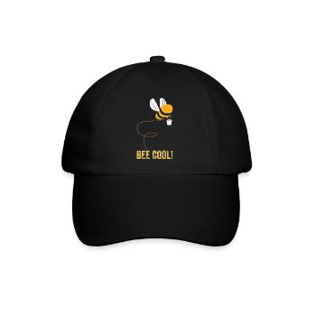 Bee Cool Plant Insekten Imkerei lustige Zitate - Baseballkappe - Schwarz/Schwarz - Vorne