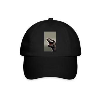Dinosaurier | T-Rex | Tyrannosaurus - Baseballkappe - Schwarz/Schwarz - Vorne