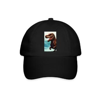 Dinosaurier | T-Rex | Tyrannosaurus - Baseballkappe - Schwarz/Schwarz - Vorne