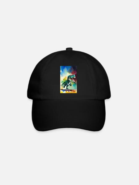 Dinosaurier | T-Rex | Tyrannosaurus - Baseballkappe - Schwarz/Schwarz