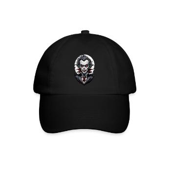 Ein lächelnder Vampir 1 - Baseballkappe - Schwarz/Schwarz - Vorne