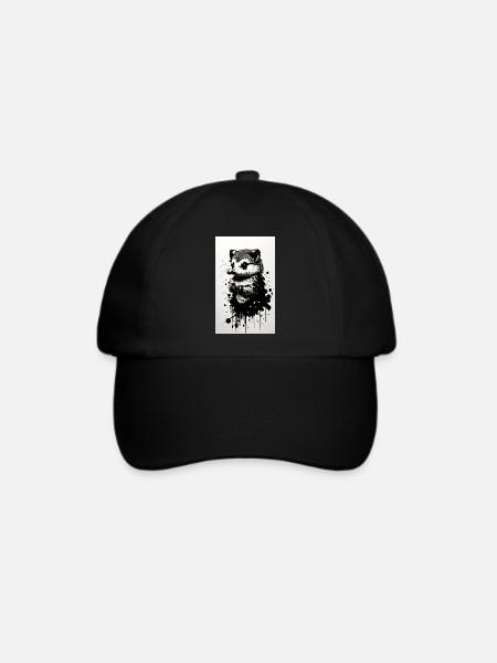 Niedlicher Igel - Baseballkappe - Schwarz/Schwarz