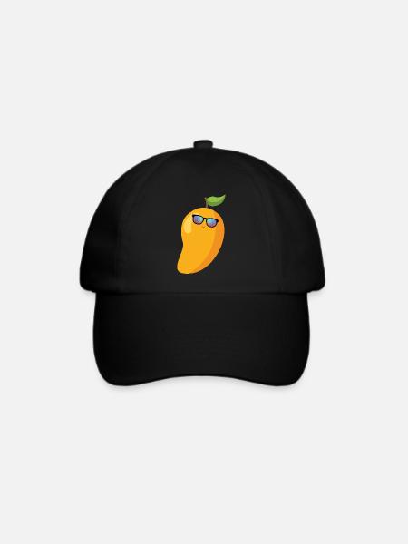 Mango Frucht Mango - Baseballkappe - Schwarz/Schwarz