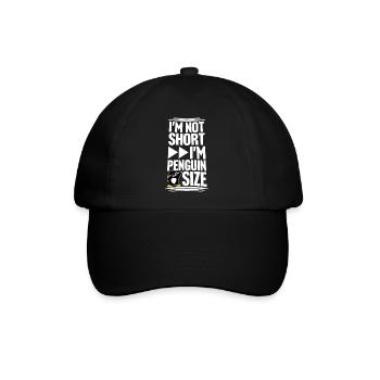 I'm Not Short I'm Penguin Size Dabbing Dab Dance - Baseballkappe - Schwarz/Schwarz - Vorne