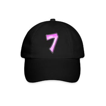 7 - Baseballkappe - Schwarz/Schwarz - Vorne