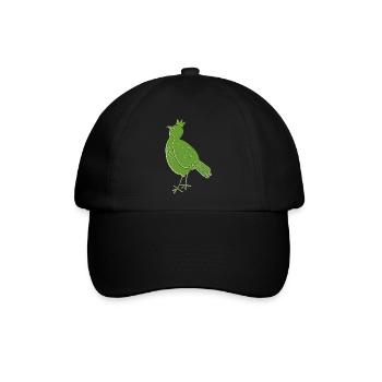 vogel grün - Baseballkappe - Schwarz/Schwarz - Vorne
