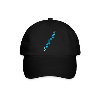 Blaue Blasen - Baseballkappe - Schwarz/Schwarz - Vorne