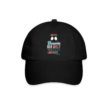 Beste Boxerin der Welt - 100% Authentisch - Baseballkappe - Schwarz/Schwarz - Vorne