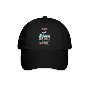 Beste Frisörin der Welt - 100% Authentisch - Baseballkappe - Schwarz/Schwarz - Vorne