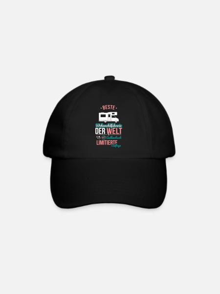 Beste Wohnmobilfahrerin - 100% Authentisch - Baseballkappe - Schwarz/Schwarz
