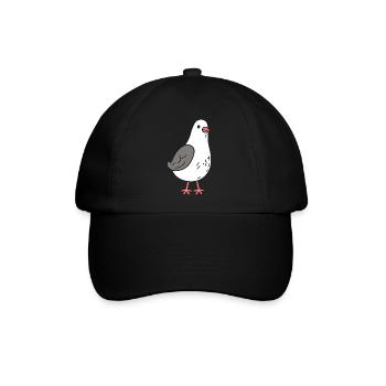 Taube - Baseballkappe - Schwarz/Schwarz - Vorne