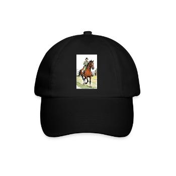 Pferd | reiten | Tier | Reittier | Bunt - Baseballkappe - Schwarz/Schwarz - Vorne