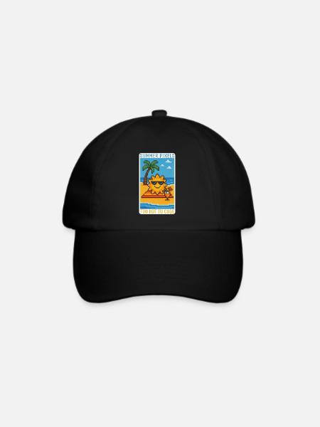 Sunny Pixels & Chill - Baseballkappe - Schwarz/Schwarz