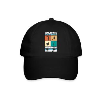Kunstspringen Turmspringer Sprungbrett - Baseballkappe - Schwarz/Schwarz - Vorne