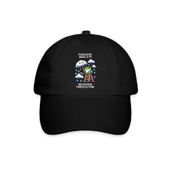 Passive Fähigkeit: Wetterorakel | Wetterfrosch - Baseballkappe - Schwarz/Schwarz - Vorne