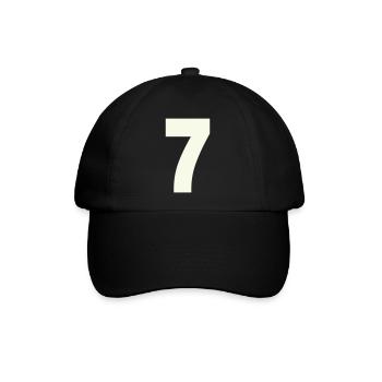 7 - Baseballkappe - Schwarz/Schwarz - Vorne