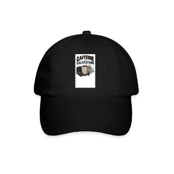 Koffein & Berechnungen Kaffeeingenieurwesen Mathematik Sc - Baseballkappe - Schwarz/Schwarz - Vorne