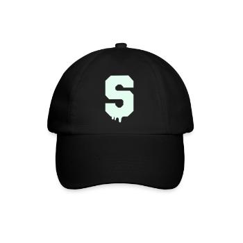 S Tropfen - Baseballkappe - Schwarz/Schwarz - Vorne