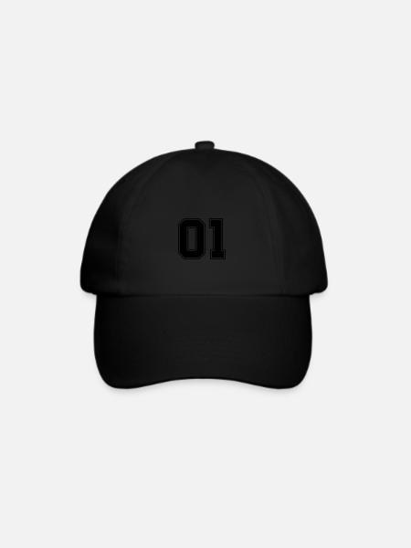 01 - Baseballkappe - Schwarz/Schwarz