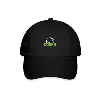 Tennis Trainer Lustige Geschenkidee Coach - Baseballkappe - Schwarz/Schwarz - Vorne