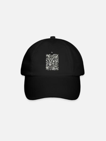 Doodle Dreams - Baseballkappe - Schwarz/Schwarz