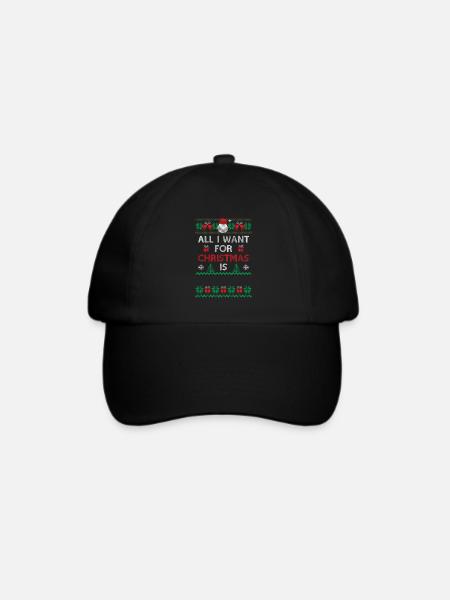 All I Want For Christmas Is ... (rot-grün-weiß) - Baseballkappe - Schwarz/Schwarz