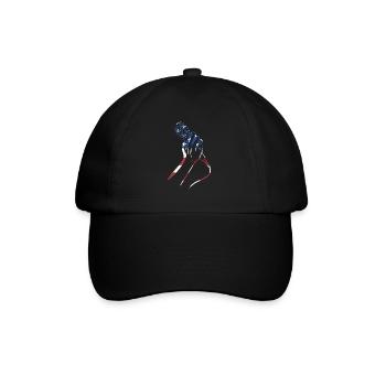 Comedian Us Flag Stand Up Comedy - Baseballkappe - Schwarz/Schwarz - Vorne